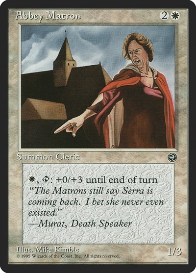 Abbey Matron (Version 2) from HML #2b, Magic: The Gathering card