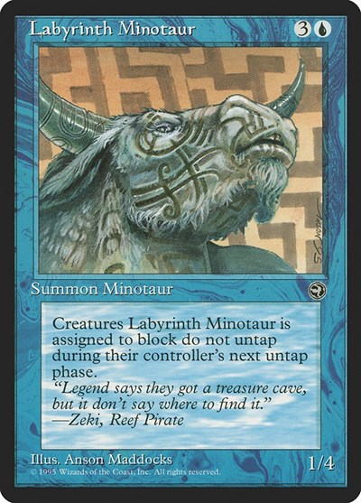 Labyrinth Minotaur (Version 2) from HML #30b, Magic: The Gathering card