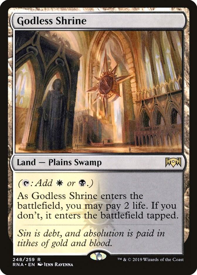 Godless Shrine 神無き祭殿 FOIL 011/045 MTG 英)【Foil】神無き祭殿 / Godless Shrine【GPT】 No.157｜MtG