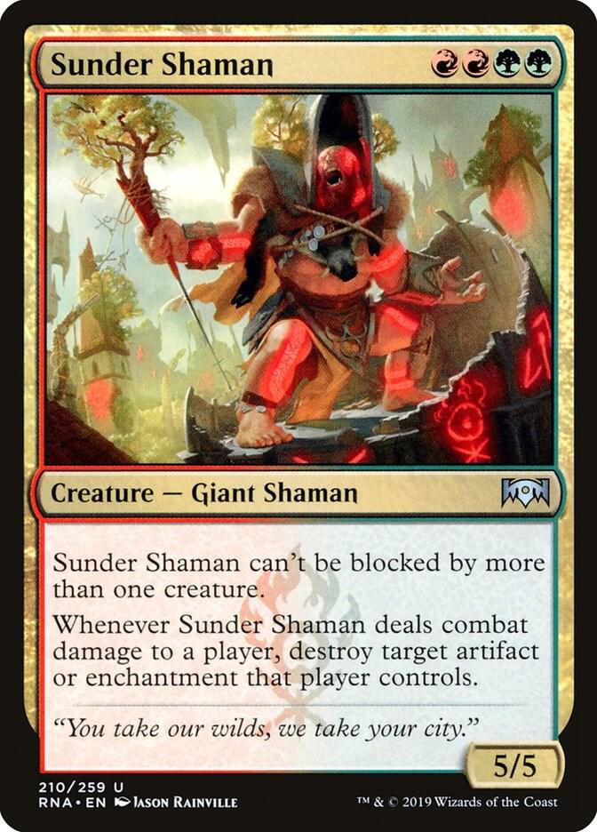Sunder Shaman - Ravnica Allegiance - Magic: The Gathering