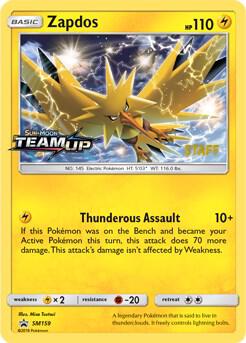 Zapdos - SM159 (Prerelease) [Staff] SM159