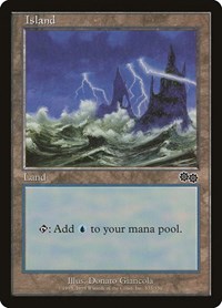 Island (335) - Urza's Saga - Magic: The Gathering card