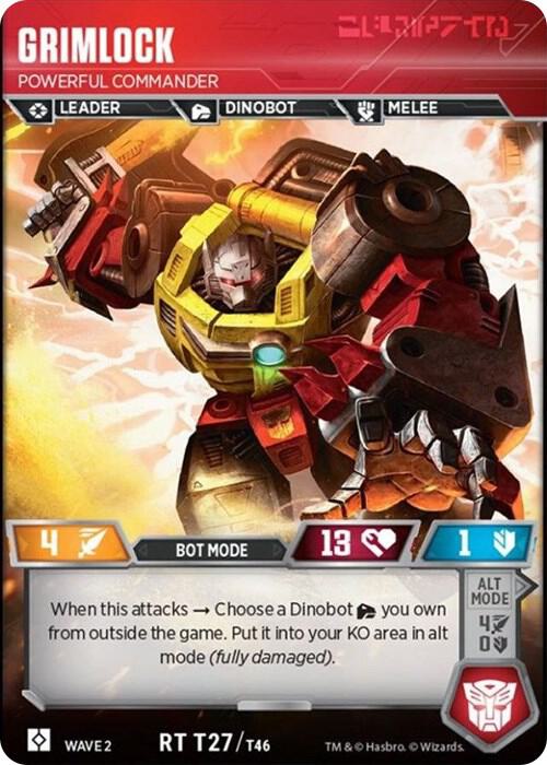 grimlock mtg card Grimlock, Dinobot Leader // Grimlock, Ferocious King