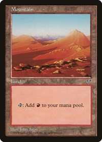 Mountain (Orange) - Mirage - Magic: The Gathering card