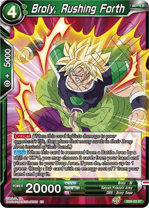 Broly, Rushing Forth #SD8-03 — Destroyer Kings