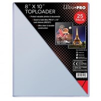 8" x 10" Clear Toploader - Sized to fit 8x10 card sleeves (25-Count) · Ultra Pro Toploaders