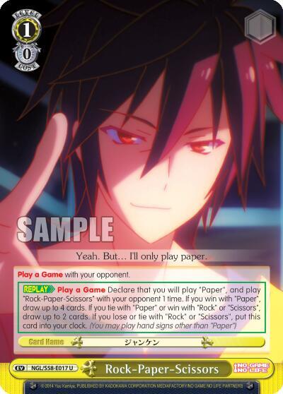 Rock-Paper-Scissors - No Game No Life - Weiss Schwarz - TCGplayer.com