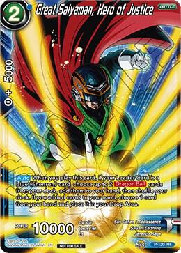 Great Saiyaman, Hero of Justice (Power Booster) #P-120 — Promotion Cards