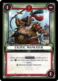 Exotic Maneater (Unclaimed) - Warhammer Age of Sigmar Champions TCG Wave 3 - Savagery trading card