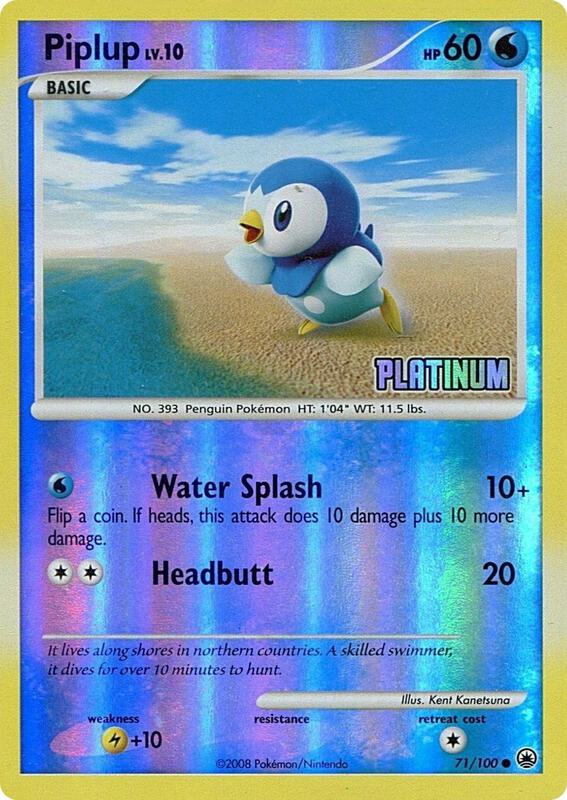 Piplup - 71/100 [Platinum] 071/100 from Burger King Promos
