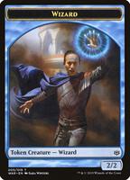 mtg cards that create wizard tokens Sorcerer Role token Magic | Custom Retro Style The Gathering collectible card game Wizard Token - War of
