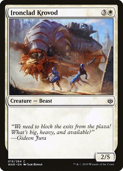 Ironclad Krovod from WAR #19, Magic: The Gathering card