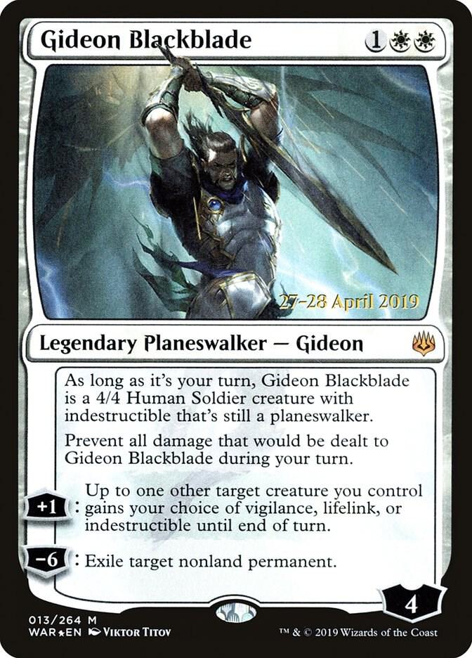 Gideon Blackblade #13s — War of the Spark Promos