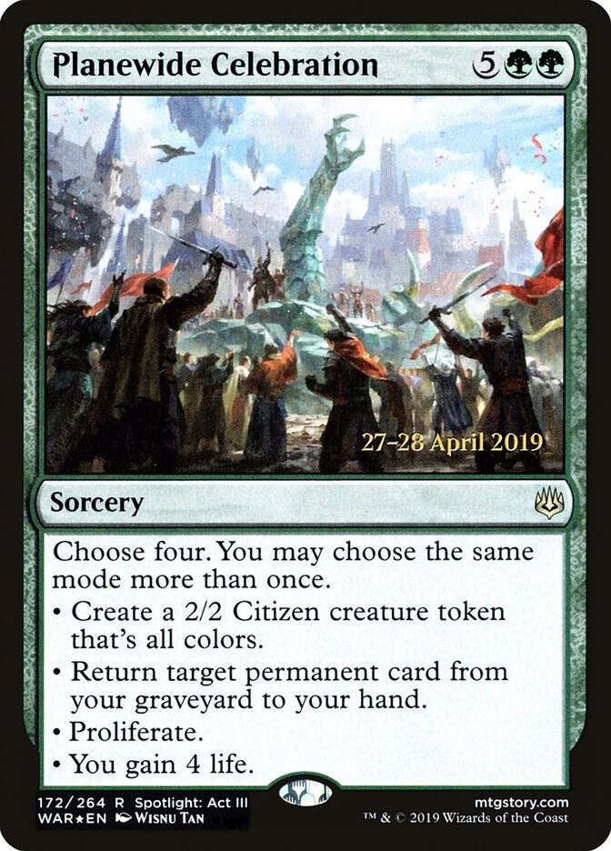 Planewide Celebration #172s — War of the Spark Promos