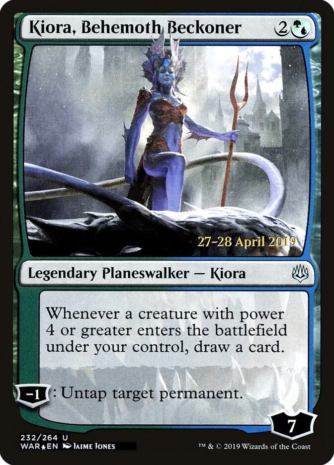 Kiora, Behemoth Beckoner #232s — War of the Spark Promos