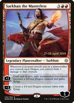 Sarkhan the Masterless #143 – Prerelease Cards (Rare)