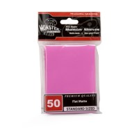 Monster Protectors Card Sleeves Standard Sleeves - Flat Matte - Pink (50-Pack)