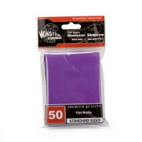 Monster Protectors Card Sleeves Standard Sleeves - Flat Matte - Purple (50-Pack)
