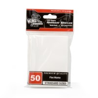 Monster Protectors Card Sleeves Standard Sleeves - Flat Matte - White (50-Pack)