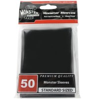 Monster Protectors Card Sleeves Standard Sleeves - Glossy - Black (50-Pack)