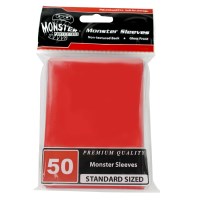 Monster Protectors Card Sleeves Standard Sleeves - Glossy - Red (50-Pack)