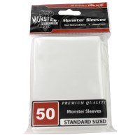 Monster Protectors Card Sleeves Standard Sleeves - Glossy - White (50-Pack)