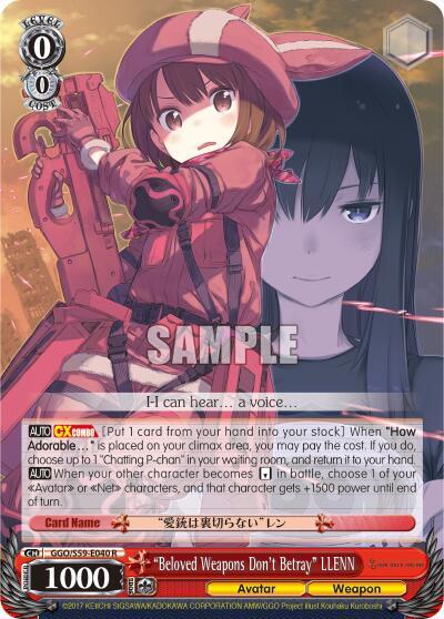 "Beloved Weapons Don't Betray" LLENN