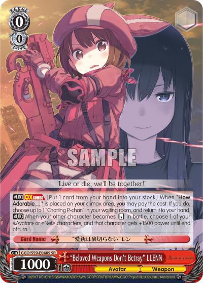 "Beloved Weapons Don't Betray" LLENN (SR)
