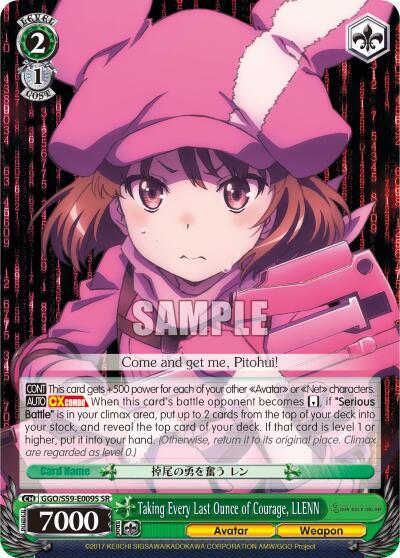 Taking Every Last Ounce of Courage, LLENN (SR)