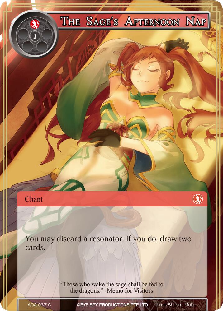 The Sage's Afternoon Nap