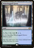 MTG　foil英語　冠水樹林帯　モダンホライゾン　MH1 冠水樹林帯/Waterlogged Grove MH1英語foil - メルカリ