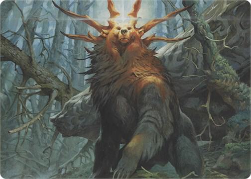 mtg cards with bears in the art Bear token 4/4 - MTG Token predatory drive. Ayula, Queen Among Bears (Art