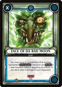 Face of Da Bad Moon (Unclaimed) - Warhammer Champions Warband Collectors Pack 2 trading card