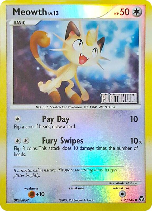 Meowth - 106/146 [Platinum] 106/146 from Burger King Promos