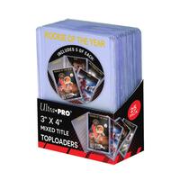 Yugioh Sleeves Toploaders Ultra-Pro 194035 - Portacarte Gioco 3x4 Pollici Super Spessi 10 Pezzi Protettori Carte Da Gioco