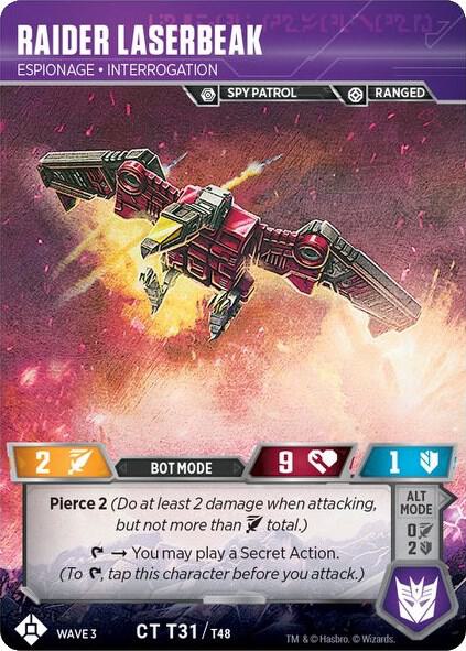 Raider Laserbeak Espionage Interrogation War for Cybertron