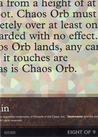Chaos Orb 8 of 9 Ultra Pro Puzzle Quest
