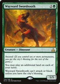 Wayward Swordtooth - Promo Pack: Core Set 2020 - Magic: The Gathering card