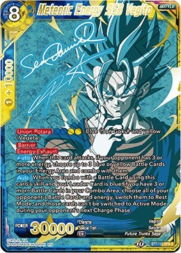 Meteoric Energy SSB Vegito card from Dragon Ball Super: Masters