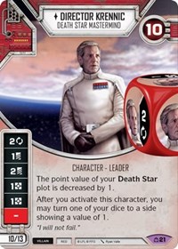 Director Krennic - Death Star Mastermind (Card Only) - Star Wars: Destiny Covert Missions trading card