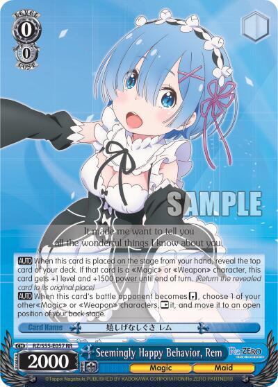 Seemingly Happy Behavior, Rem Re:ZERO Vol.2 card price