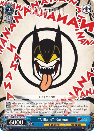 "Villain" Batman Batman Ninja Promo Weiss Schwarz card — value and price