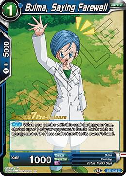Bulma, Saying Farewell #BT7-033_PR — Assault of the Saiyans Pre-Release Cards