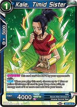 Kale, Timid Sister #BT7-041_PR — Assault of the Saiyans Pre-Release Cards