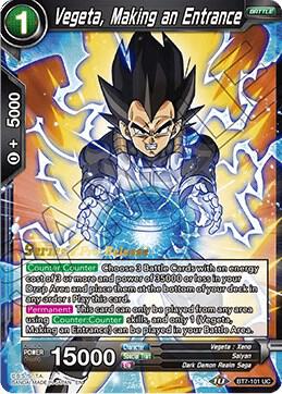 Vegeta, Making an Entrance #BT7-101_PR — Assault of the Saiyans Pre-Release Cards