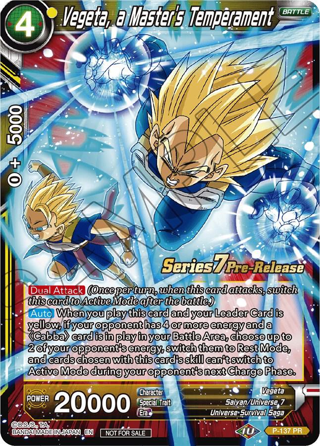 Vegeta, a Master's Temperament (Alt Art) - Promotion Cards