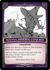 Hoenna, Immoral Conjurer
