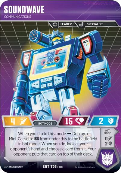 soundwave mtg card Soundwave, Sonic Spy // Soundwave, Superior Captain [Transformers] convert Soundwave Magic: The Gathering x Transformers