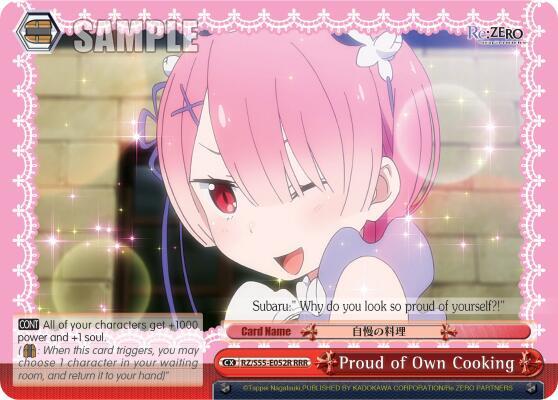 Proud of Own Cooking (RRR)