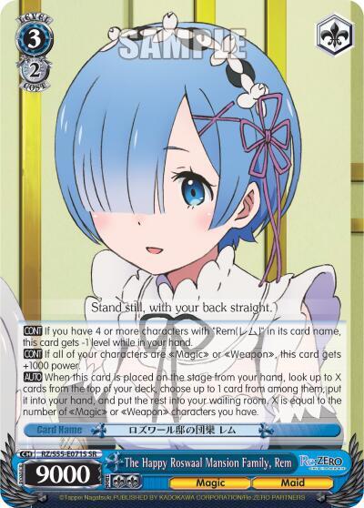 The Happy Roswaal Mansion Family, Rem (SR) Re:ZERO Vol.2 card price